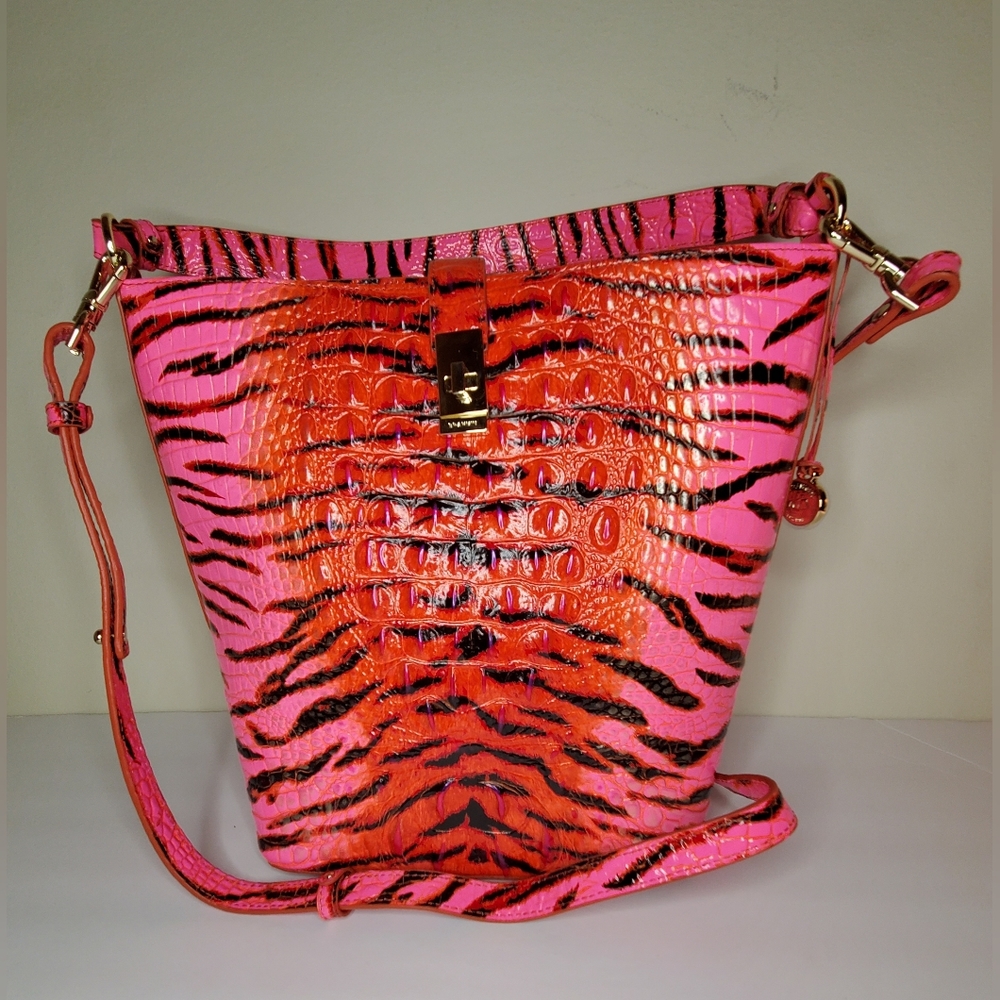 Brahamin Leather Shirs Bucket Bag Ladies
